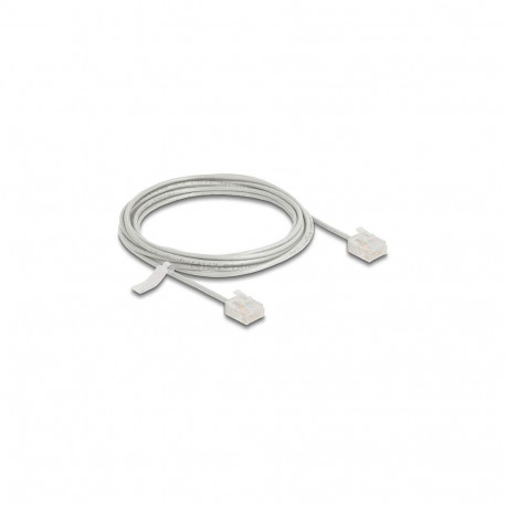 "Delock RJ45 Netzwerkkabel Cat.6 UTP Ultra Slim 3 m grau mit kurzen Steckern"