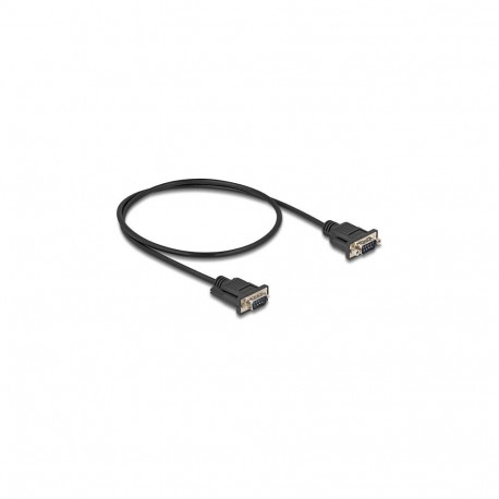 "Delock RS-232 Kabel Seriell D-Sub9 Stecker zu Stecker mit schmalem Steckergehäuse 0,5 m"