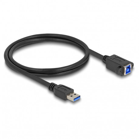 "Delock USB 5 Gbps Kabel USB Typ-A Stecker zu USB Typ-B Buchse zum Einbau 1 m schwarz"