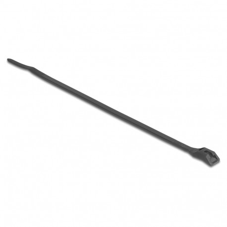 "Delock Kabelbinder mit flachem Kopf L 205 x B 2,5 mm 100 Stück schwarz"