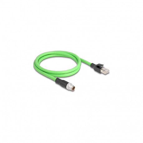 "Delock M12 Kabel X-kodiert 8 Pin Stecker zu RJ45 Stecker PUR (TPU) 1 m"
