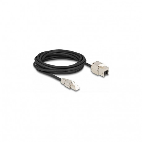 "Delock Kabel RJ45 Stecker feldkonfektionierbar zu Keystone Modul RJ45 Buchse Cat.6A 5 m"