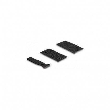 "Klettpad selbstklebend mit Klett-Kabelbinder Set 10 Stück schwarz"