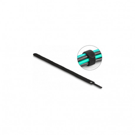 "Delock Klett-Kabelbinder L 300 x B 12 mm schwarz 10 Stück"