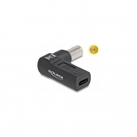 Adapter sülearvuti laadimiskaablile, USB Type-C™ pesast IBM 7,9x5,5mm pistikuks, 90° nurga all