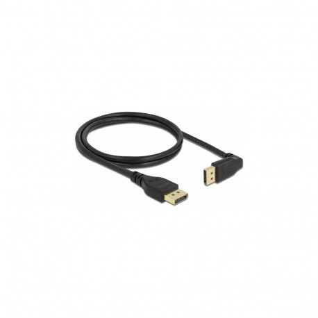 DisplayPort-kaabel, sirge pistik – 90° ülespoole nurgaga pistik, 8K 60Hz 1m, ilma lukustusfunktsioon