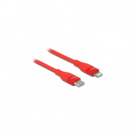"Delock Daten- und Ladekabel USB Type-C™ zu Lightning™ für iPhone™, iPad™ und iPod™ rot 2 m MFi"