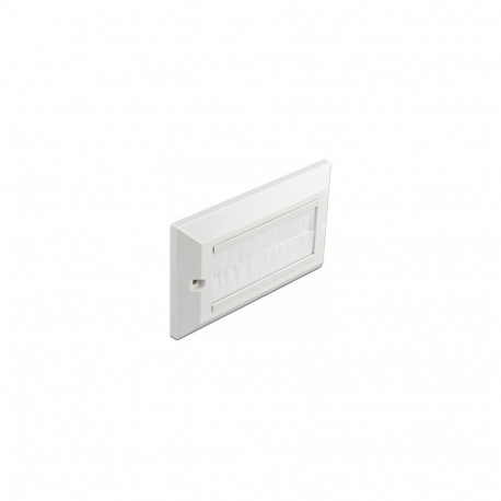 "Delock Kabelmanagement Abdeckblende 146 x 86 mm mit weißen Bürstenstreifen"