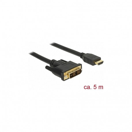 Delock HDMI - DVI 18+1 kahesuunaline kaabel 5 m