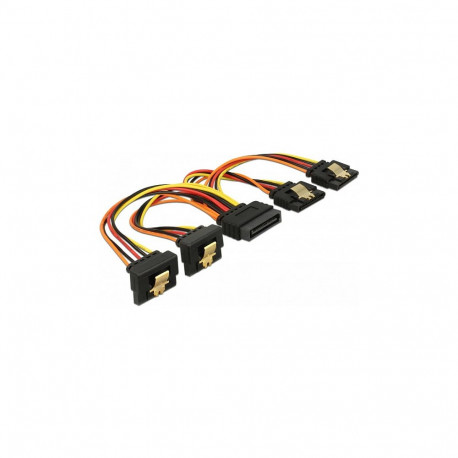 "Delock Kabel SATA 15 Pin Strom Stecker mit Einrastfunktion > SATA 15 Pin Strom Buchse 2 x gerade / 