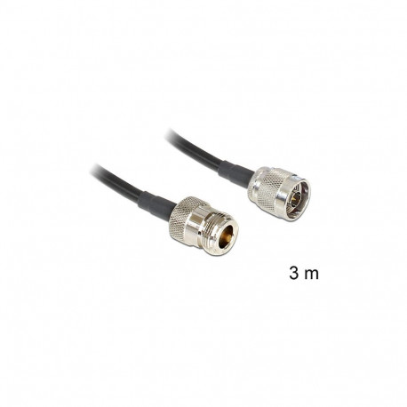 "Delock Antennenkabel N Stecker > N Buchse LMR195 3 m"