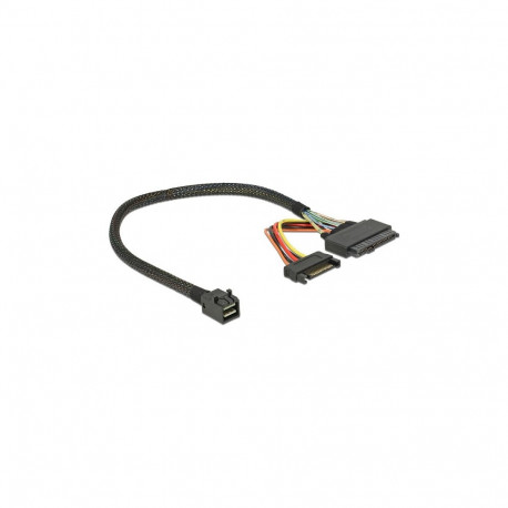 "Delock Kabel SFF-8643 Stecker > U.2 SFF-8639 Buchse + SATA Stromanschluss 30 cm"