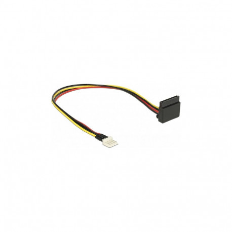 "Delock Stromkabel SATA 15 Pin Buchse > 4 Pin Floppy Stecker Metall 30 cm"