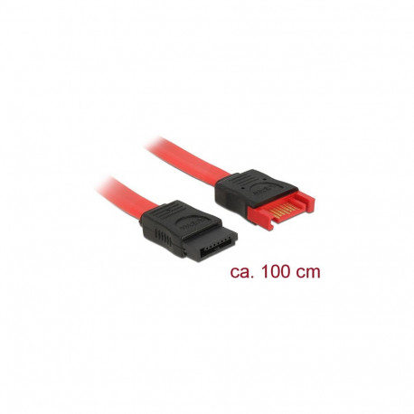 Delock SATA 6 Gb/s pikenduskaabel 100 cm punane