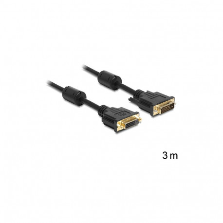 "Verlängerungskabel DVI 24+1 Stecker > DVI 24+1 Buchse 3 m schwarz"