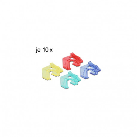 86421 mitmevärvilised kaabliklambrid, 40 tk