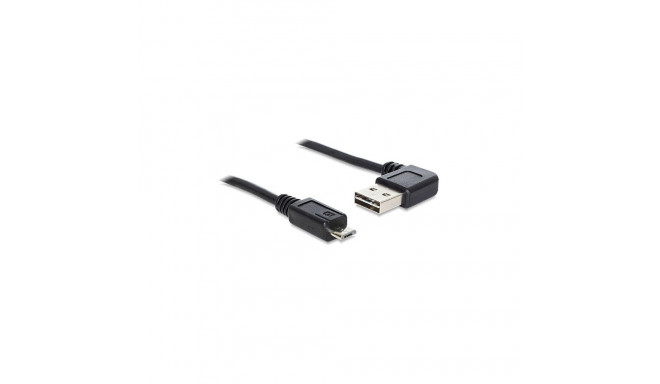 "Kabel EASY-USB 2.0 Typ-A Stecker gewinkelt links / rechts > USB 2.0 Typ Micro-B Stecker 2 m"
