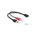 USB 3.0 A (2xSt) => A (Bu) 0,3m