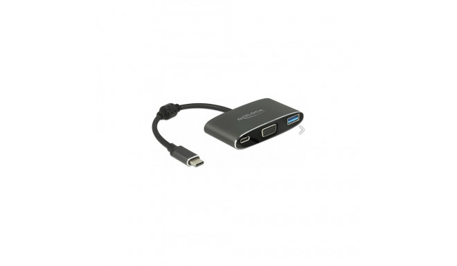 "USB C > Multi Adapter (VGA Buchse + USB Typ-A + USB Type-C™ PD) Delock"