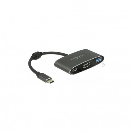 "Adapter USB Type-C™ Stecker > HDMI Buchse (DP Alt Mode) 4K 30 Hz + USB Typ-A + USB Type-C™ PD"