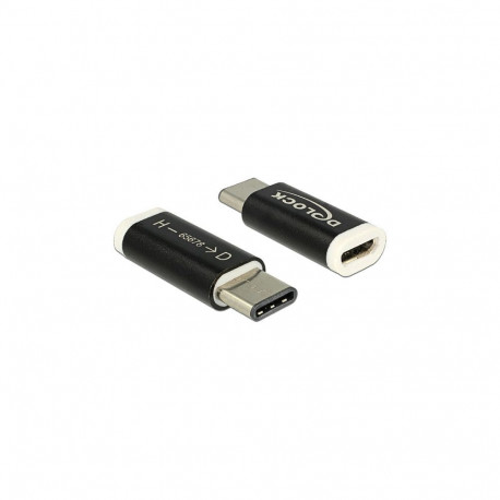 "USB 2.0 Adapter Micro-B Buchse zu USB Type-C™ 2.0 Stecker schwarz"