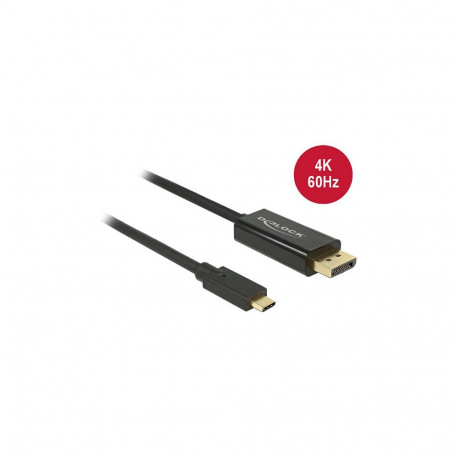 "Kabel USB Type-C™ Stecker > DisplayPort Stecker (DP Alt Mode) 4K 60 Hz 3 m schwarz"