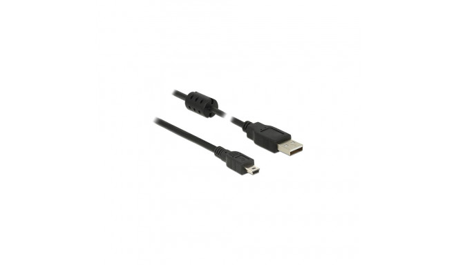 3m USB 2.0-A / USB 2.0 Mini-B must USB-kaabel