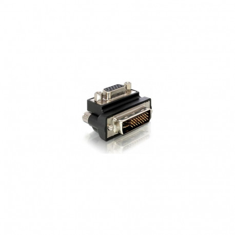 Adapter VGA-pesast DVI 24+5 Pin-pistikuni, täisnurkne