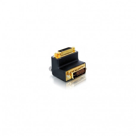"Adapter DVI 24+5 Pin Stecker zu Buchse rechts gewinkelt"