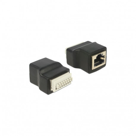 "Adapter RJ45 Buchse > Terminalblock mit Drucktasten 8 Pin"