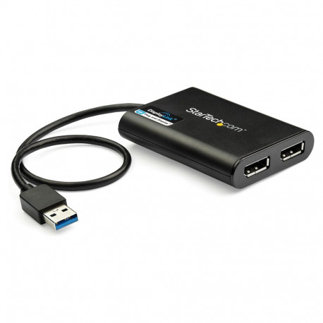 "Adapter USB3.0 (ST) > 2x DisplayPort (BU) 4K 60Hz 30cm StarTech.com Black"
