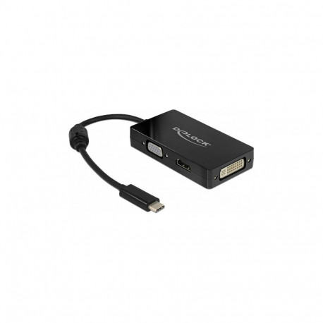 "Adapter USB Type-C™ Stecker zu VGA / HDMI / DVI Buchse schwarz"