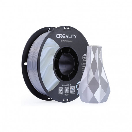 "Creality CR-Silk PLA Filament Silber, 3D-Filament (1 kg, 1,75 mm, auf Rolle)"