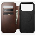 "Nomad Modern Leather Folio iPhone 17 Pro Max Rustic Brown H"