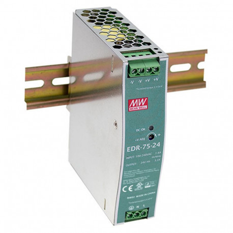 Tööstuslik toiteplokk POW-4821 48VDC 75W DIN-liistule PoE