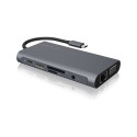 ICY BOX IB-DK4040-CPD USB-C 10-in-1 PD 100W dokkimisjaam