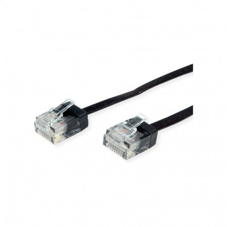 "ROLINE UTP Patchkabel Kat.6A Class EA extra-flach schwarz 1m"