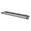 "DIGITUS Patchpanel 0,5HE 24-Port Modular geschirmt schwarz"