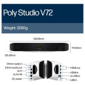 "Poly Studio V72 USB VIDEO BAR"