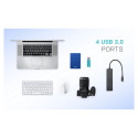 D i-tec USB-C õhuke 4-pordiline jaotur