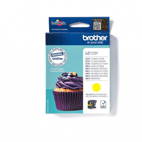 "Brother Tinte LC-123Y Gelb bis zu 600 Seiten nach ISO/IEC 24711"