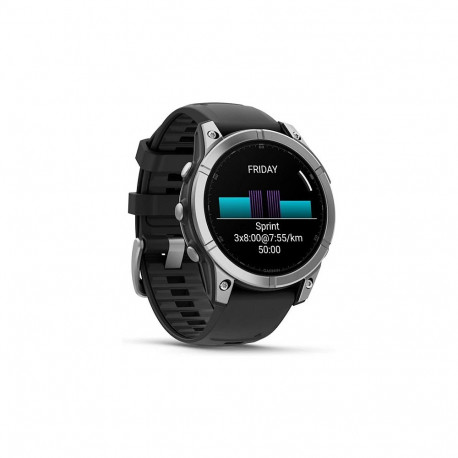 Garmin fenix E (47mm) must/hõbedane