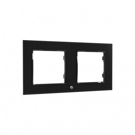 "Shelly Accessories ""Wall Frame 2"" Wandtaster Rahmen 2-fach Schwarz"