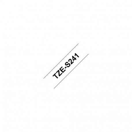 Brother | TZe-S241 Strong Adhesive Laminated Tape | Black on White | TZe | 8 m | 1.8 cm