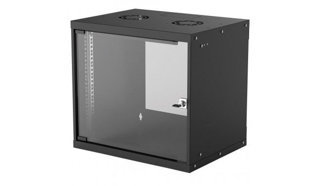 Intellinet 19" Network Cabinet - Wall Mount (Basic), 9U, 400mm Deep, Black, Flatpack, Max 50kg, Usab