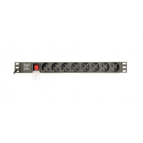 Gembird EG-PDU-014-C14 toitejaotur 8 AC pesa 1U must