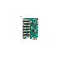 DeLOCK PCI Express x1 card for 7 x external USB 5 Gbps Type-A socket, USB controller