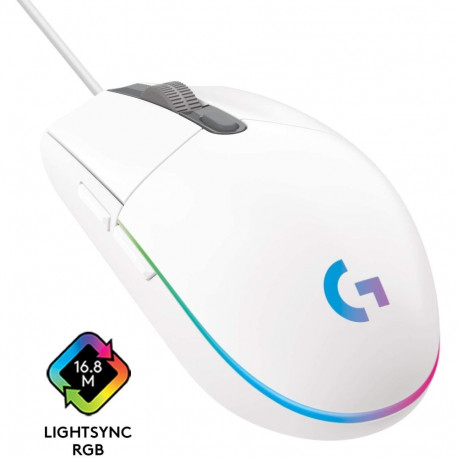 Logitech hiir G203 Lightning Gaming, valge