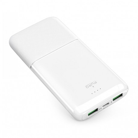 Powerbank Puro DAILY 10 PLUS 10000mAh 2x USBA / 1x USB-C 22.5W - white