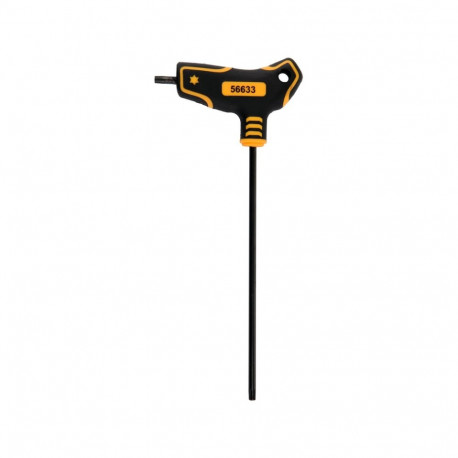 Vorel T-käepide TORX võti 56633, T25, CrV 6150, 13 mm, 76 mm, 150 mm, ergonoomiline käepide, libisem